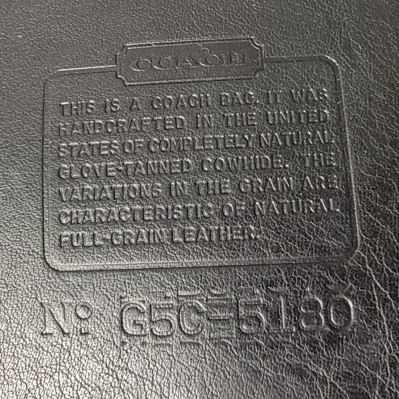 Vintage Coach Metropolitan Briefcase Black Leather 1990s Made in USA - Picture 5 of 5